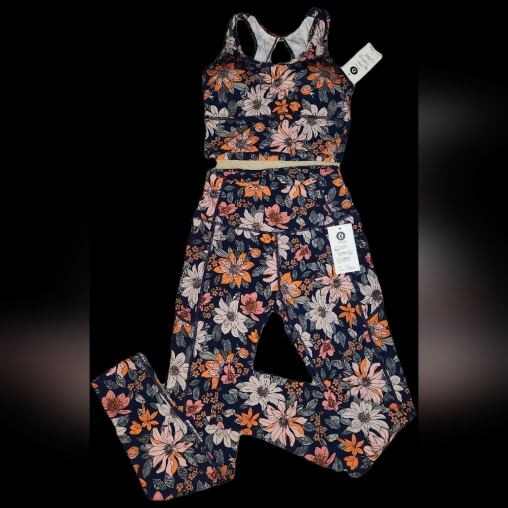 OTOS Floral Women's Sport Set Bra And Leggings Size Small - Picture 2 of 12